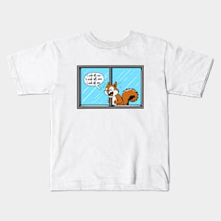 ADHD Excited Squirrel - Look at Me! - Funny Attention - Grab Kids T-Shirt